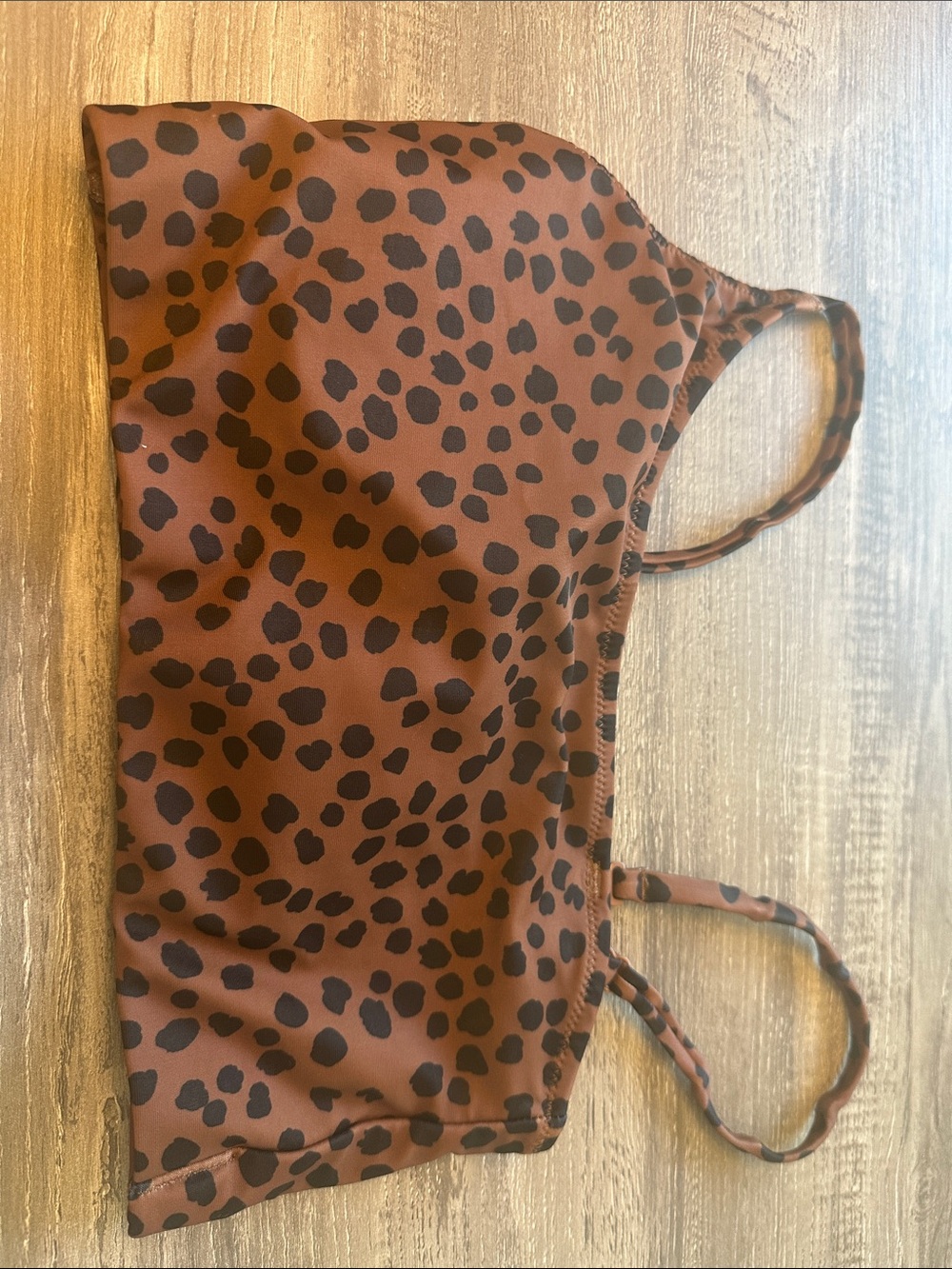Brown Leopard Print old navy bathing suit top size medium